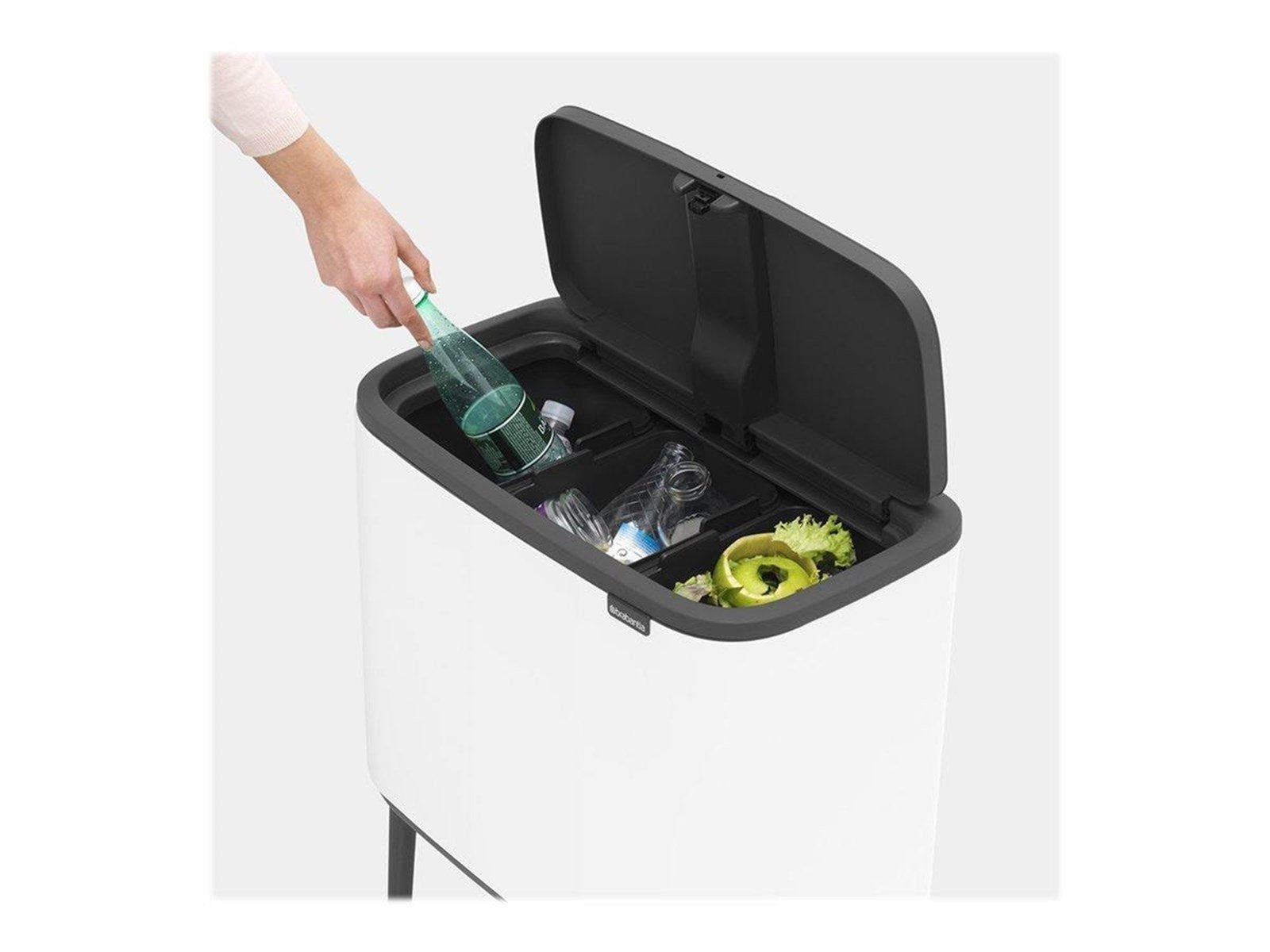 brabantia Bo Touch Bin - rubbish bin - 33 L - white brabantia Bo Touch Bin - rubbish bin - 33 L - white